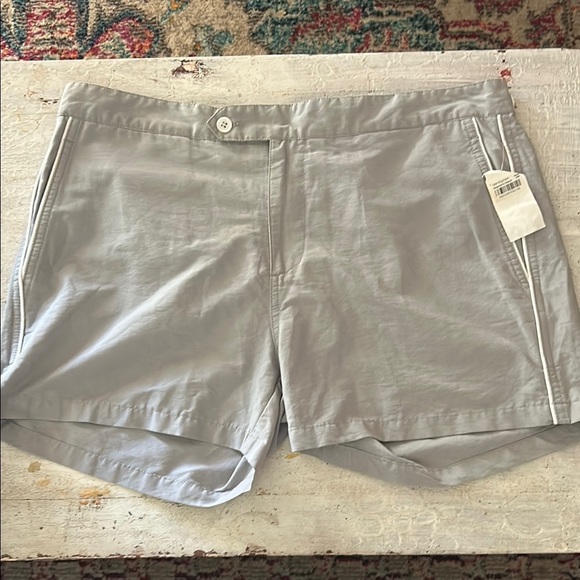 NWT Gant The MB Tennis Short Bathingsuit Swim Trunks Purpose Grey Sz Large - Picture 1 of 9